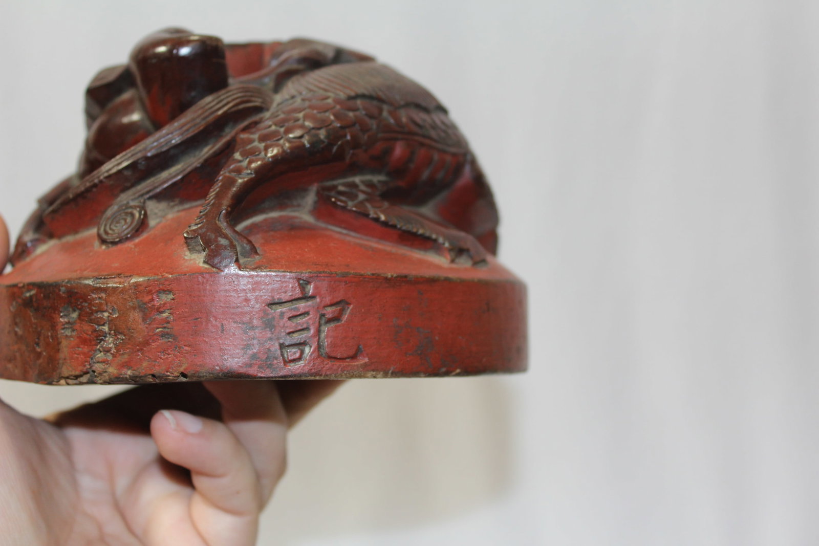 A Nicely Carved Wooden Lid or a Finial - 11