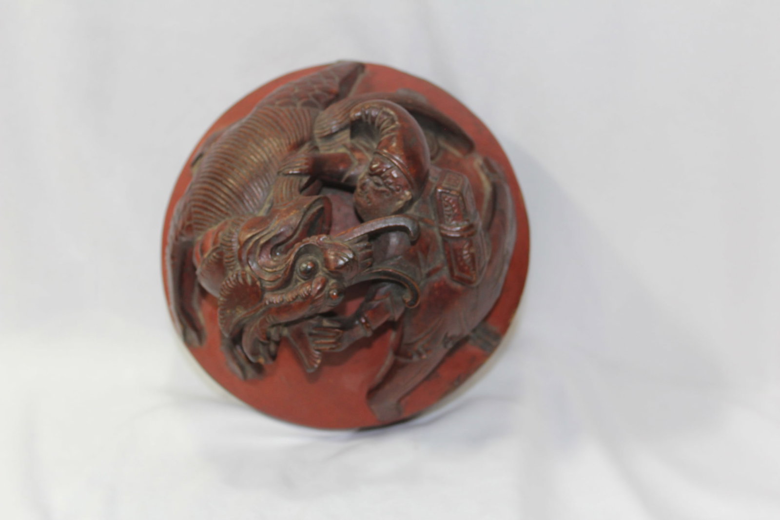 A Nicely Carved Wooden Lid or a Finial - 4