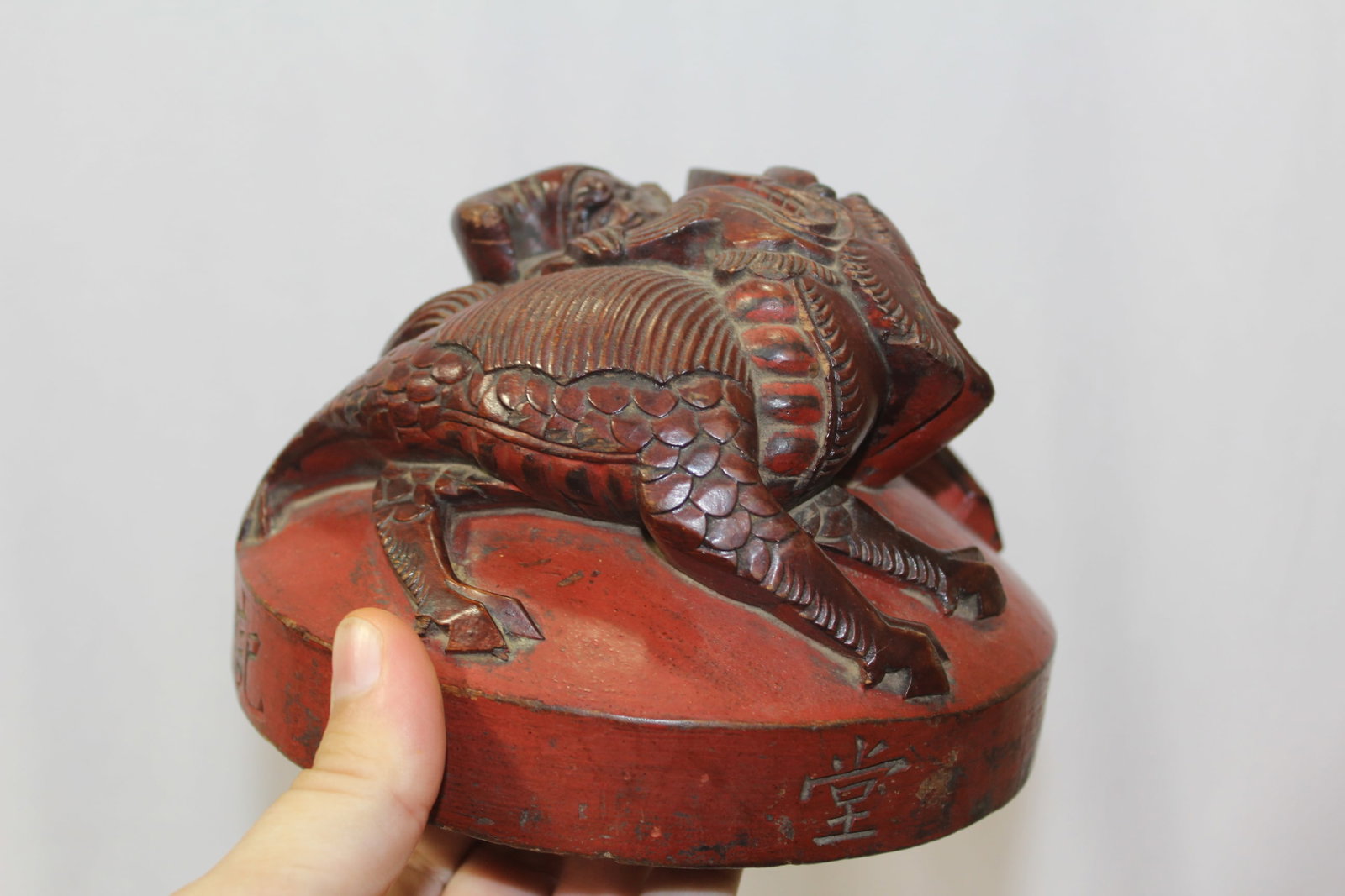 A Nicely Carved Wooden Lid or a Finial - 5