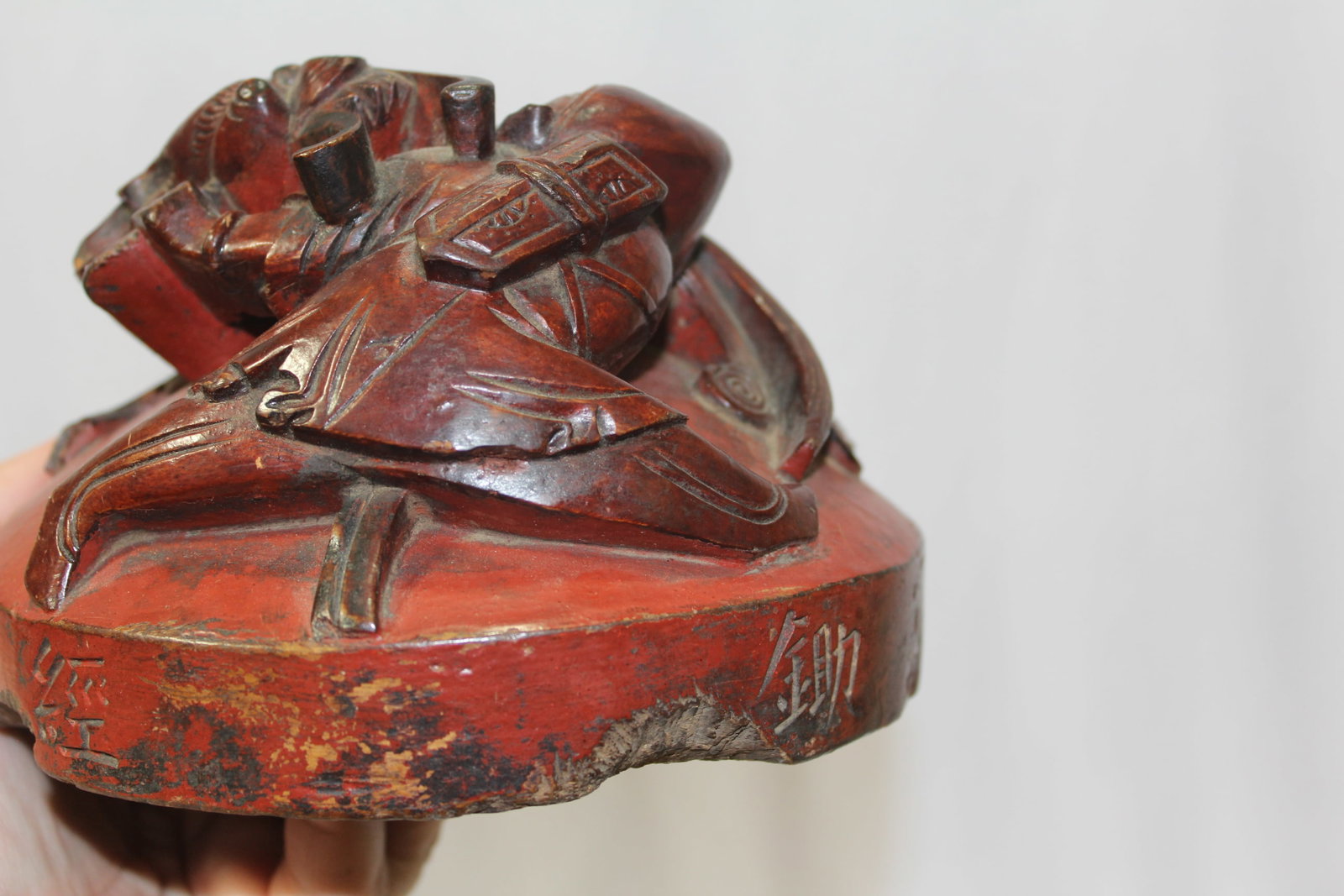 A Nicely Carved Wooden Lid or a Finial - 8