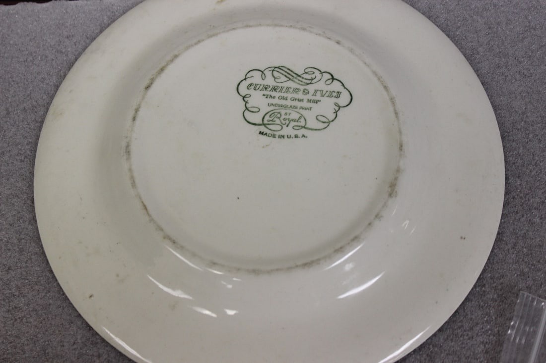 A Currier and Ives Old Griest Mill Plate - 10