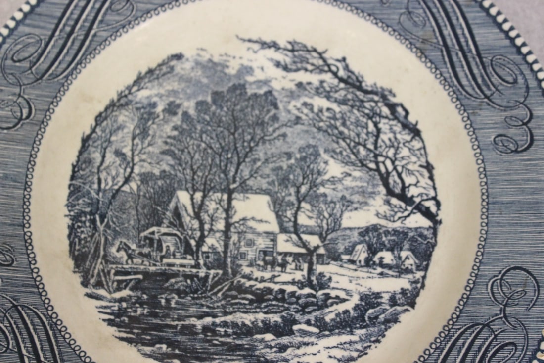 A Currier and Ives Old Griest Mill Plate - 4