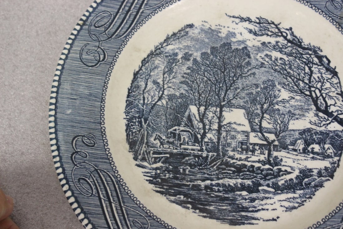 A Currier and Ives Old Griest Mill Plate - 5