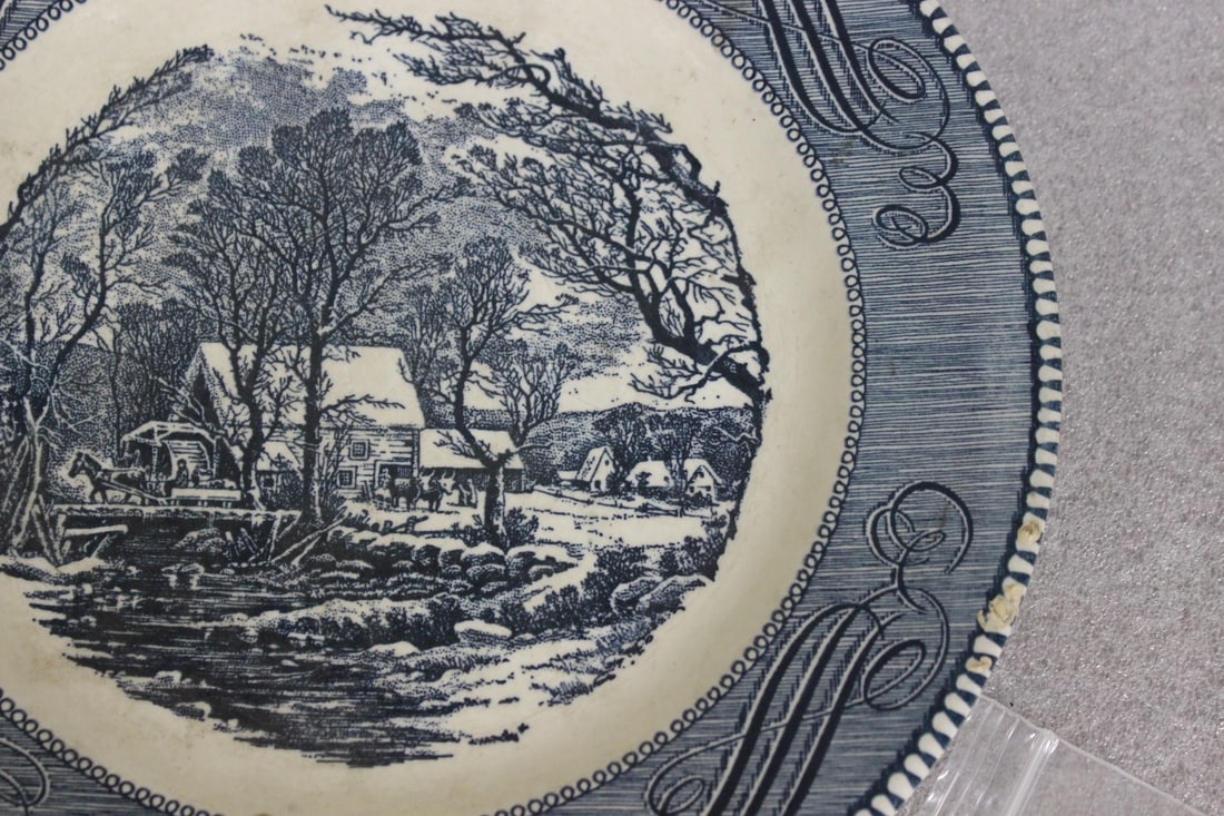 A Currier and Ives Old Griest Mill Plate - 7