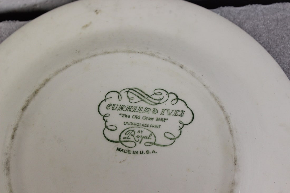 A Currier and Ives Old Griest Mill Plate - 9