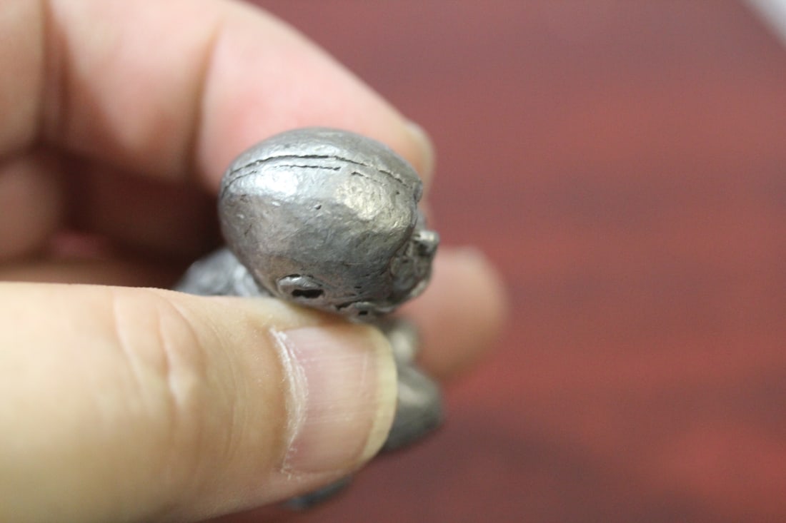 A Small Pewter Football Player - 7