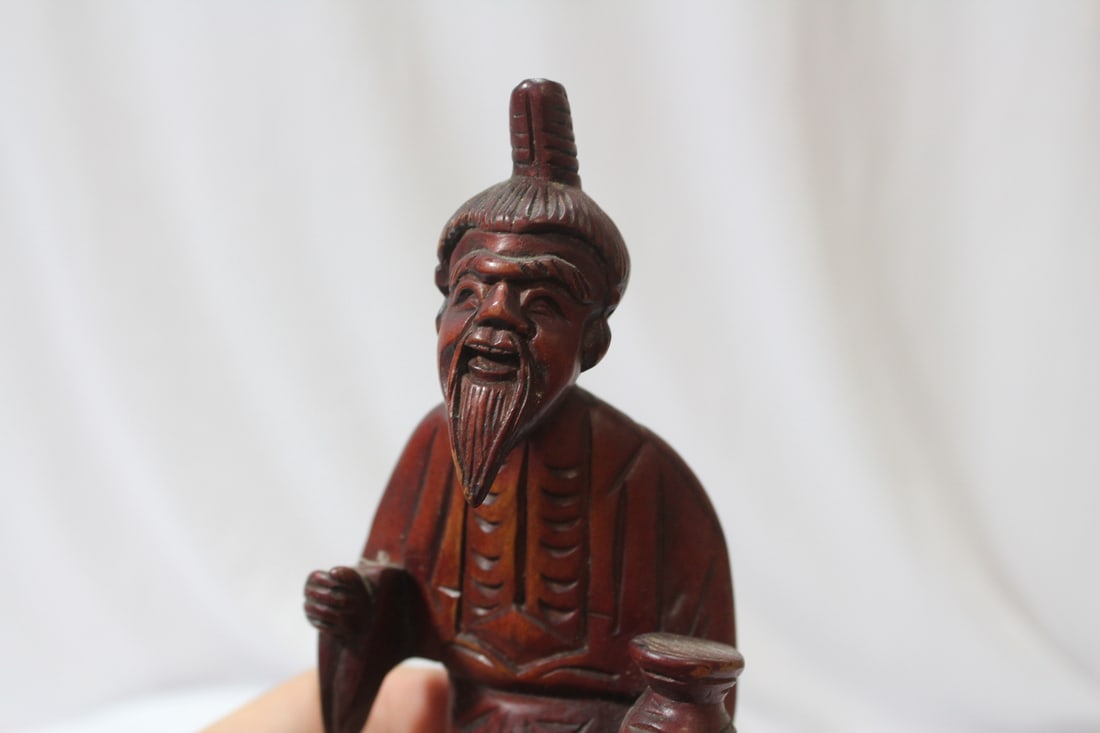 A Vintage Chinese Wood Figurine - 6