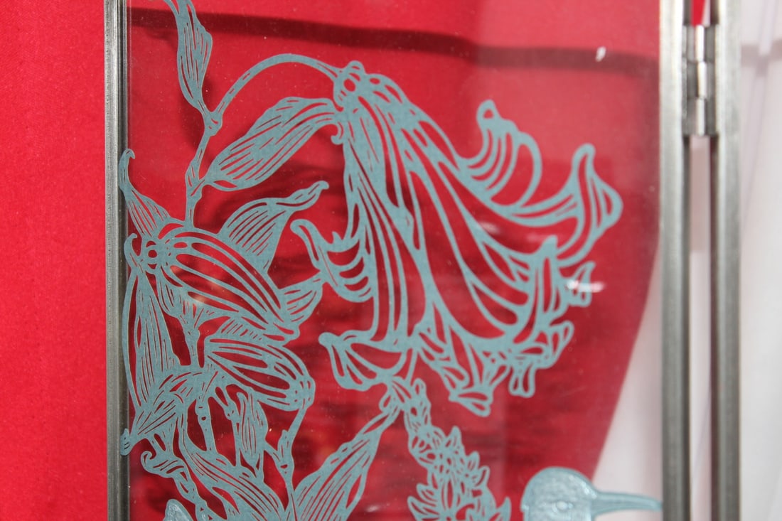 A Glass Chinese Tablescreen - 6