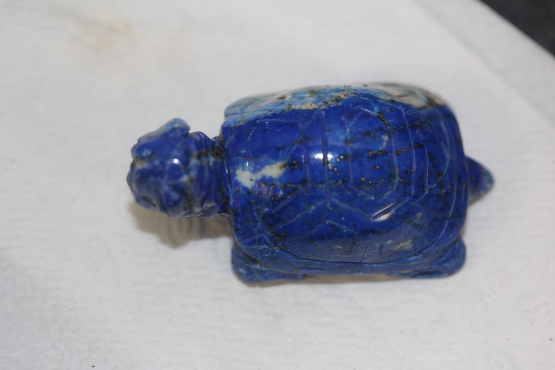 Chinese Gemstone Lapis Lazuli Turtle - 2