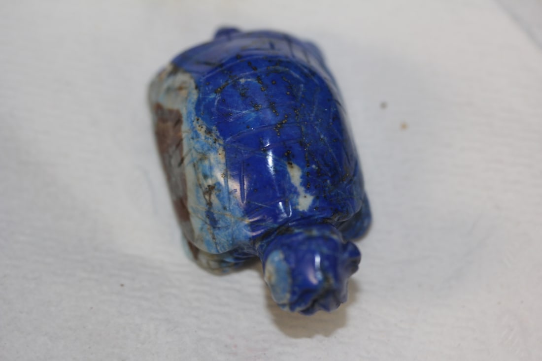 Chinese Gemstone Lapis Lazuli Turtle - 3