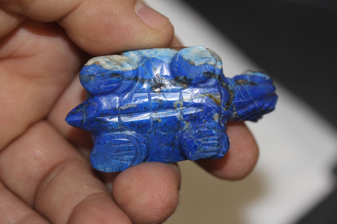 Chinese Gemstone Lapis Lazuli Turtle - 4