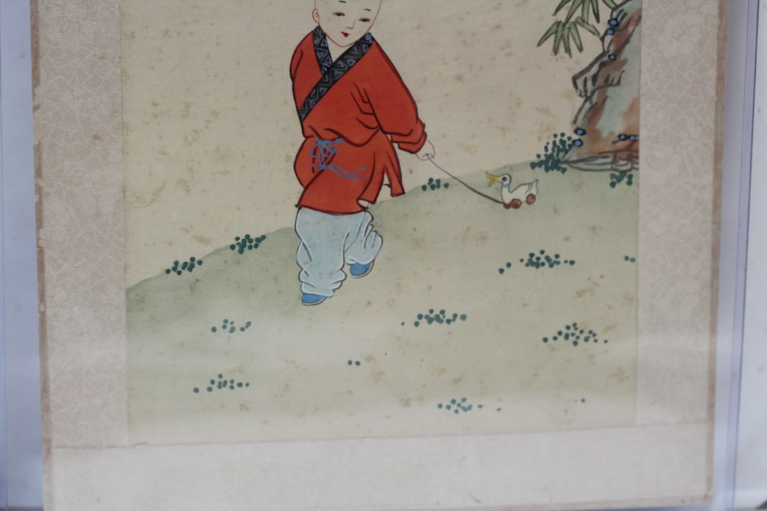 A Signed Chinese Pastel or Watercolor - 4