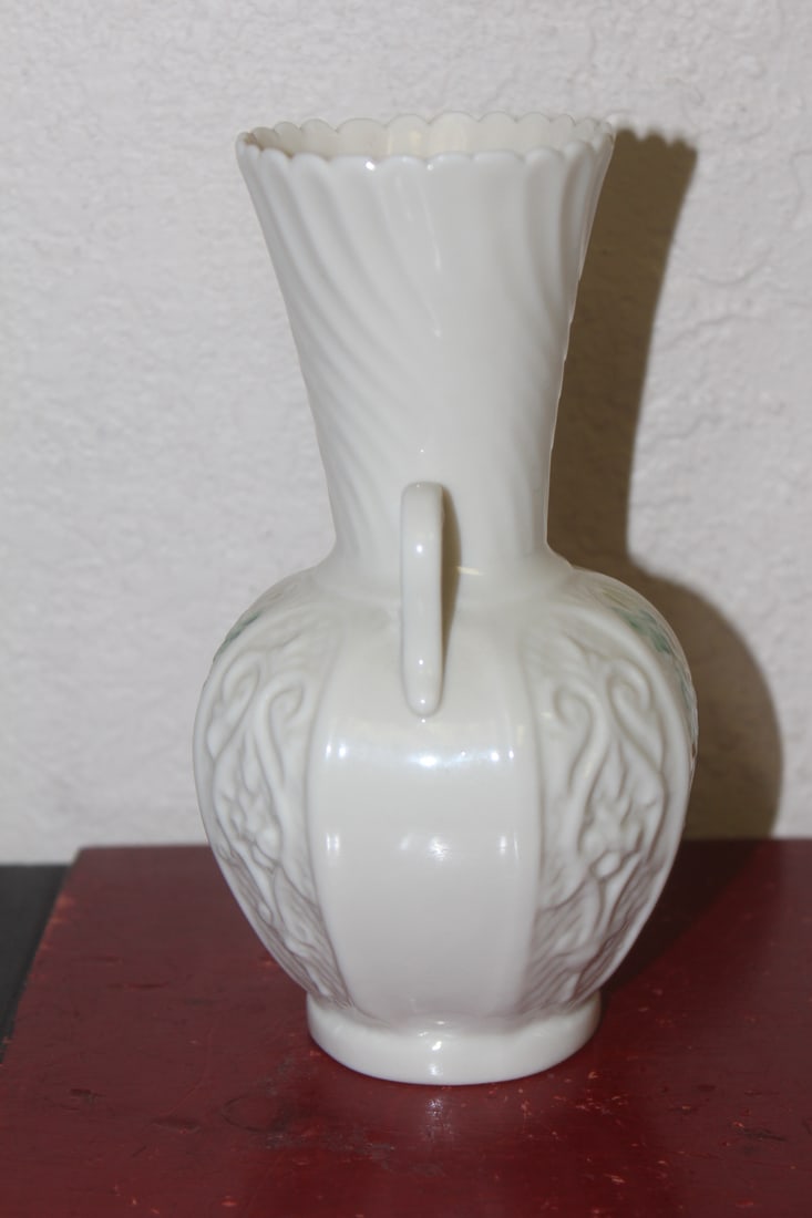 A Belleek Two Handle Vase - 2