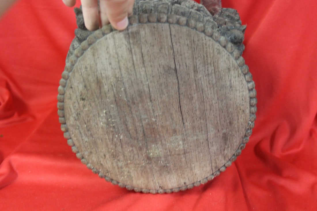 An Antique Chinese Well Carved Wood Stand - 2