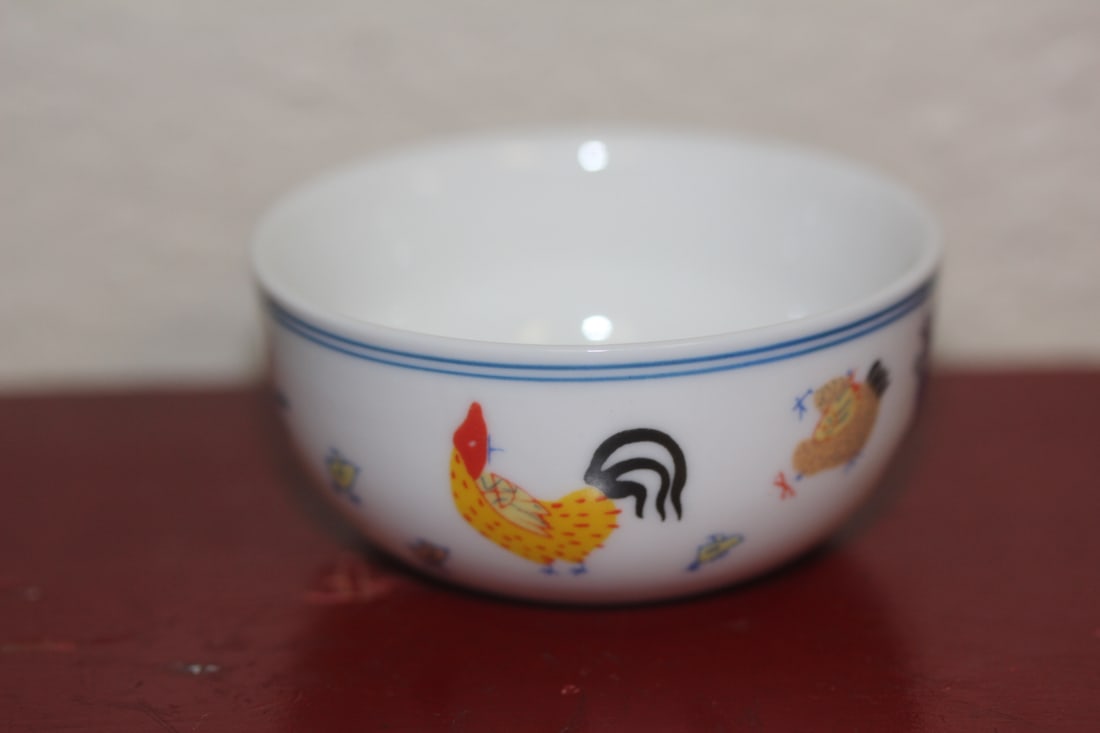Signed Chinese Chicken Cup: 2 3/8" in diameter