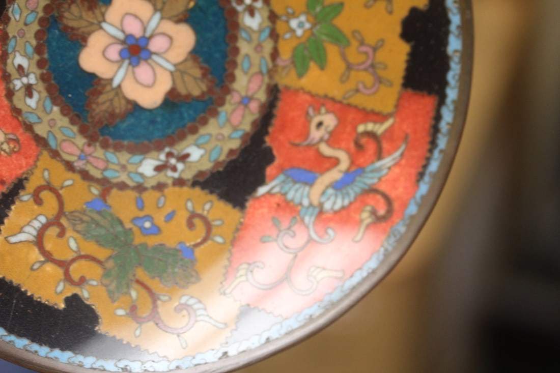 Japanese Ginbari Cloisonne Plate - 2