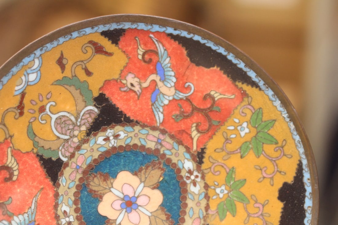 Japanese Ginbari Cloisonne Plate - 3