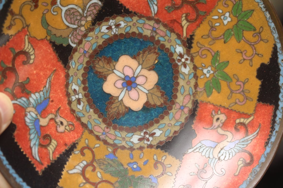 Japanese Ginbari Cloisonne Plate - 4