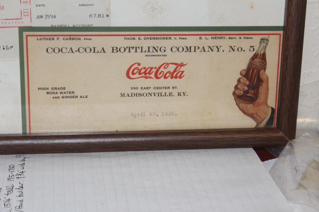 Lot of 2 Coca-Cola Checks - 2