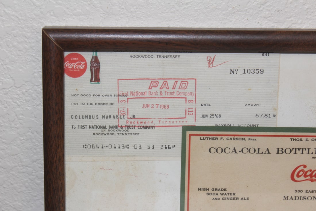 Lot of 2 Coca-Cola Checks - 3