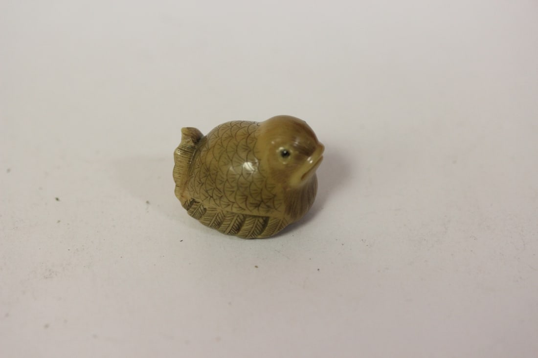 A Finely Carved Japanese Tagua Nut Netsuke - 2