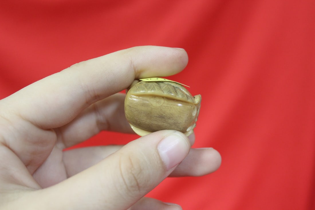 A Finely Carved Japanese Tagua Nut Netsuke - 5