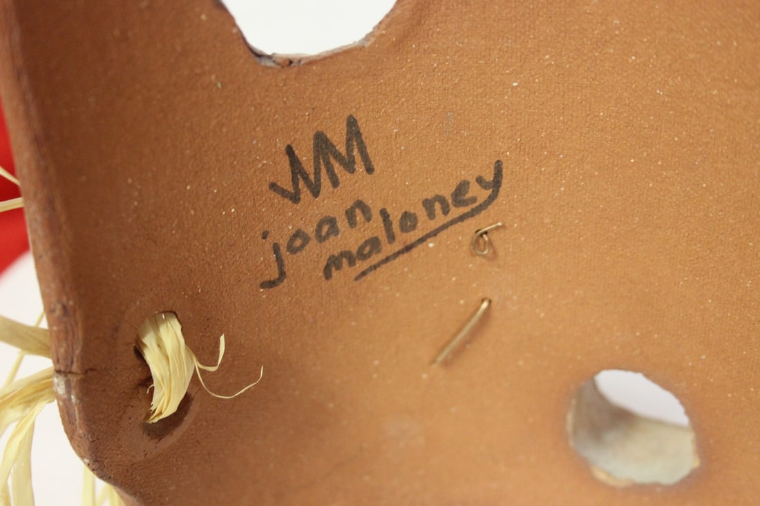 A John Maloney Pottery Mask: Signed on the back - 7 1/4â€ long (vertical)