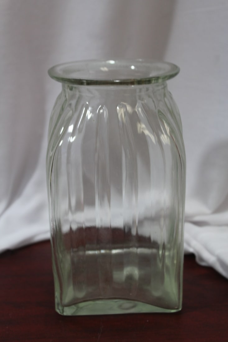 A Vintage Clear Glass Jar - 2
