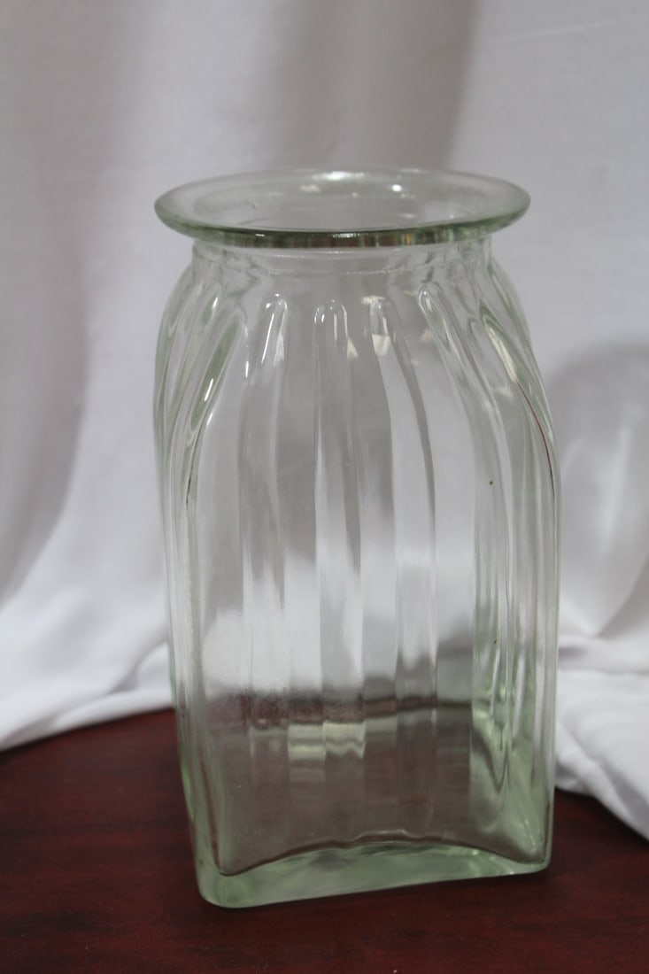 A Vintage Clear Glass Jar - 4