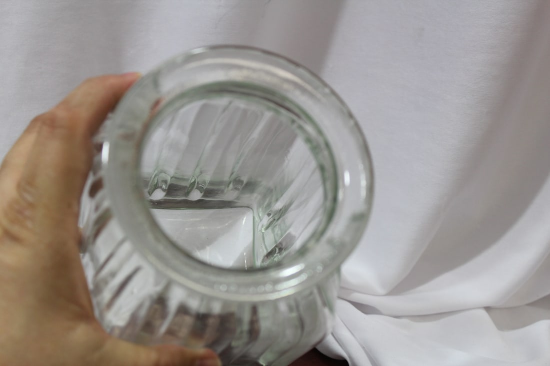 A Vintage Clear Glass Jar - 5