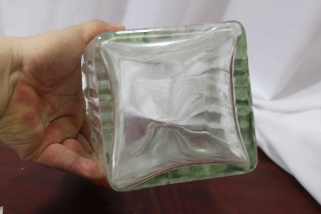 A Vintage Clear Glass Jar - 6