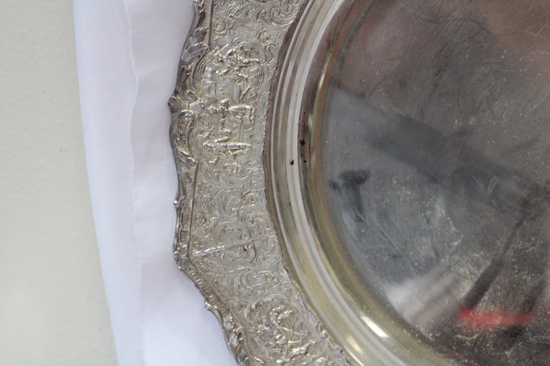 A Carved Silverplated Tray - 3