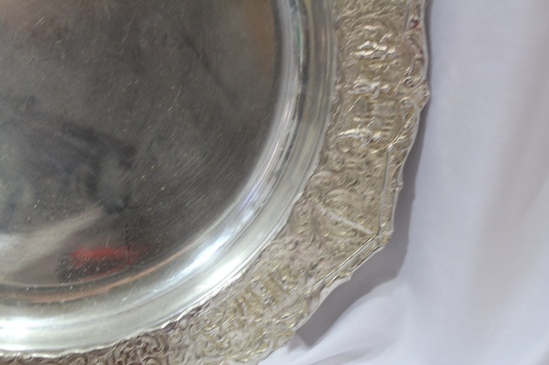 A Carved Silverplated Tray - 5