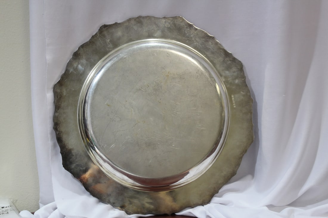A Carved Silverplated Tray - 8