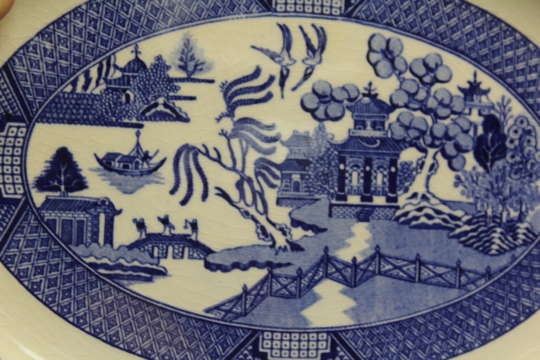 Willow Ware Blue and White Plate - 2