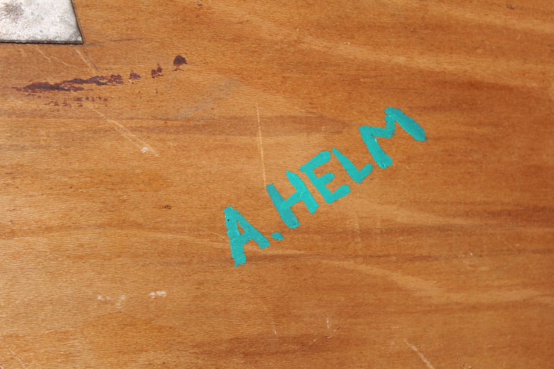 Signed A. Helm Metal and Wood Sculpture - 5