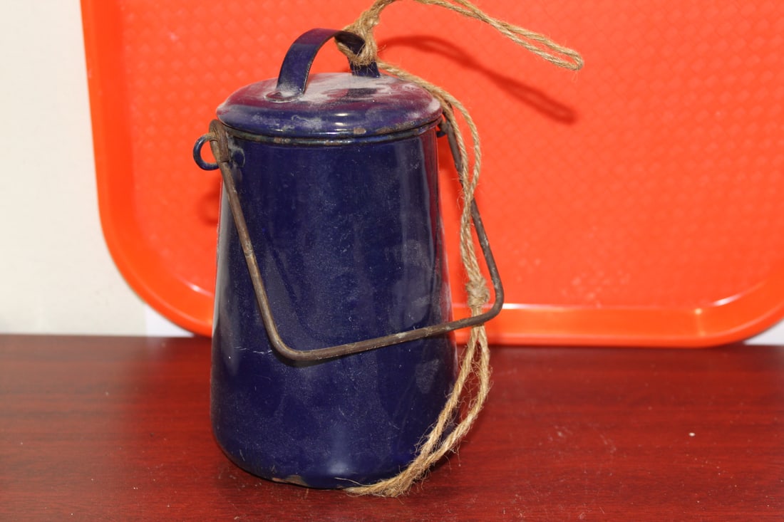 A Vintage Enamel Small Child Bucket - 2