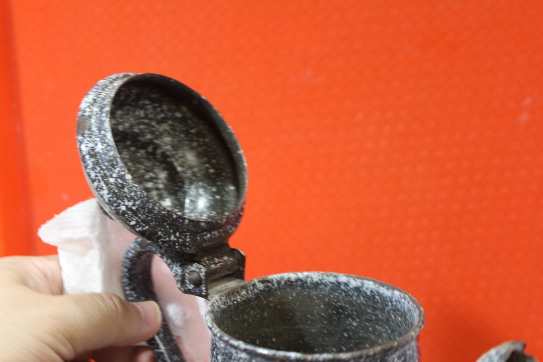 A Vintage Farmhouse Enamel Kettle Or Pot - 6