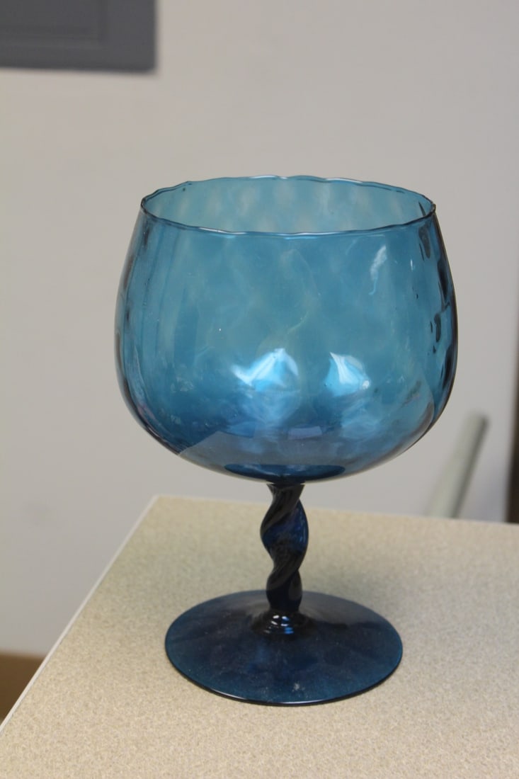 Teal Colour Goblet/Vase - 2