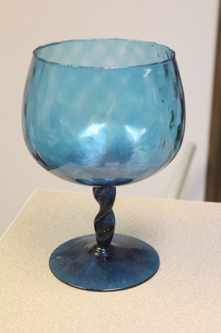 Teal Colour Goblet/Vase - 3