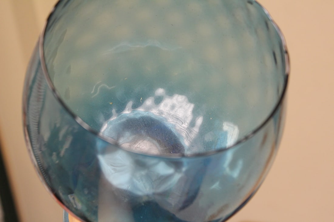 Teal Colour Goblet/Vase - 4