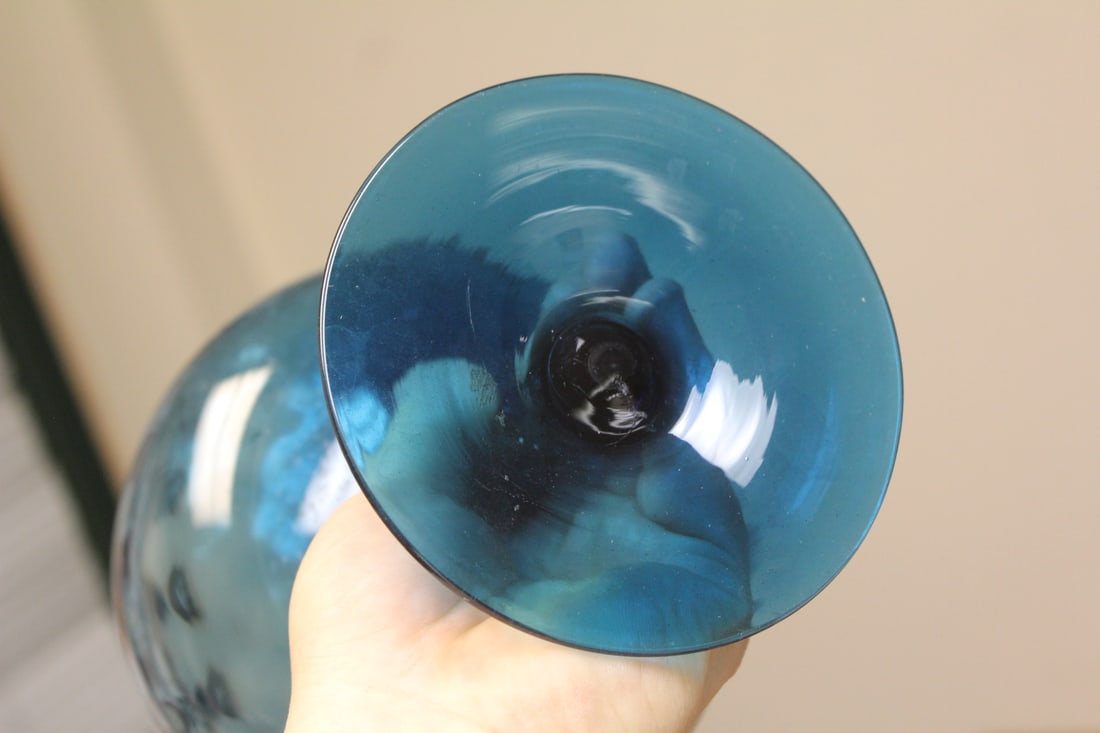 Teal Colour Goblet/Vase - 5