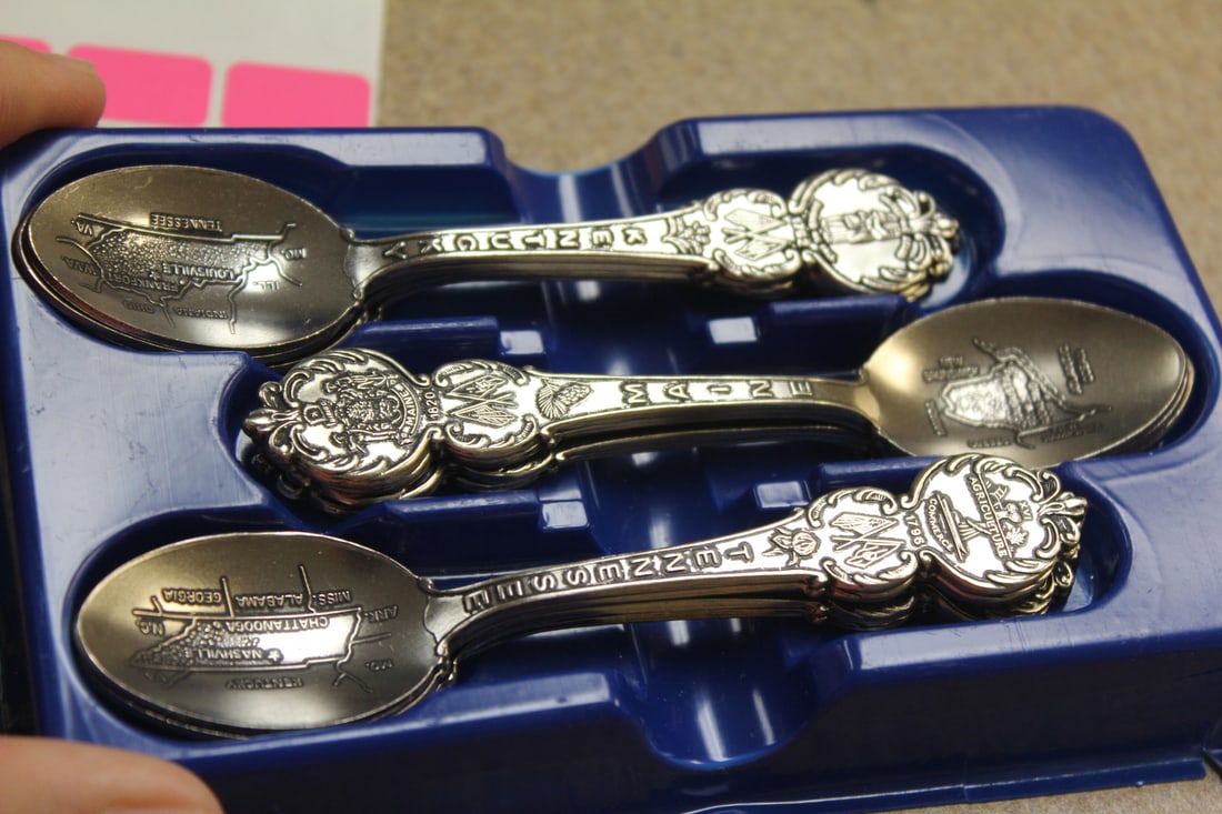 Lot of 12 Souvenir Spoons: from different countries
