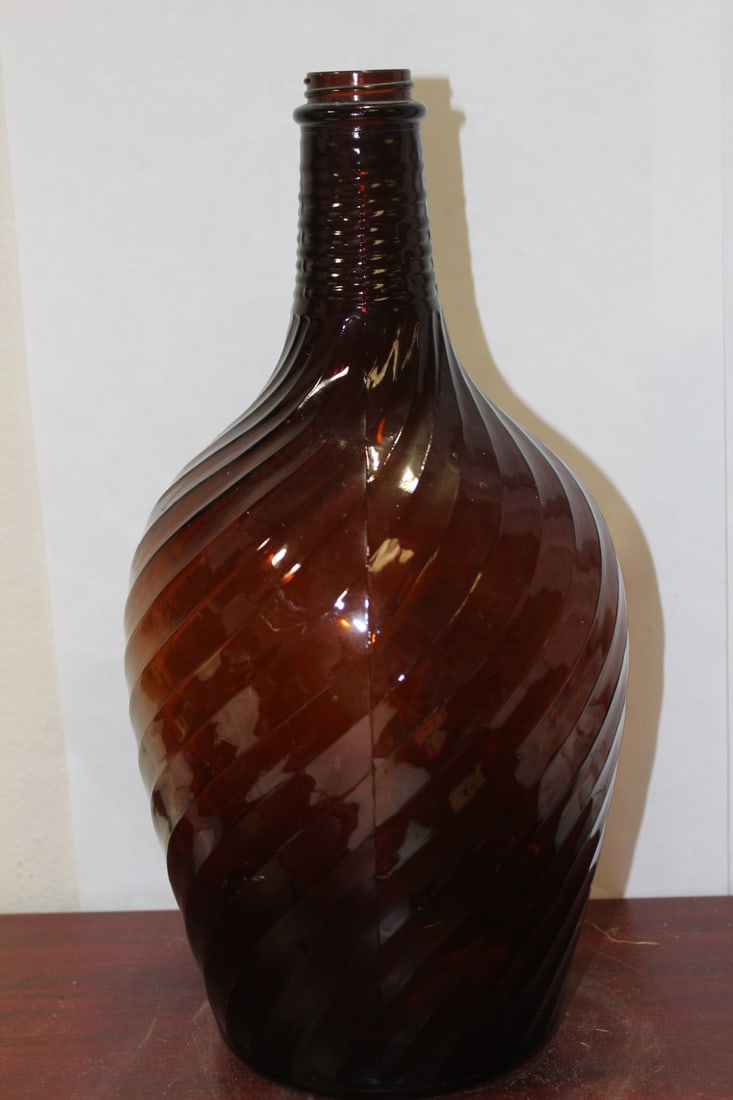 An Amber Glass Spirit Bottle - 2