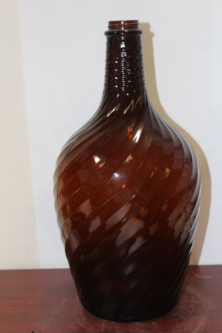 An Amber Glass Spirit Bottle - 3