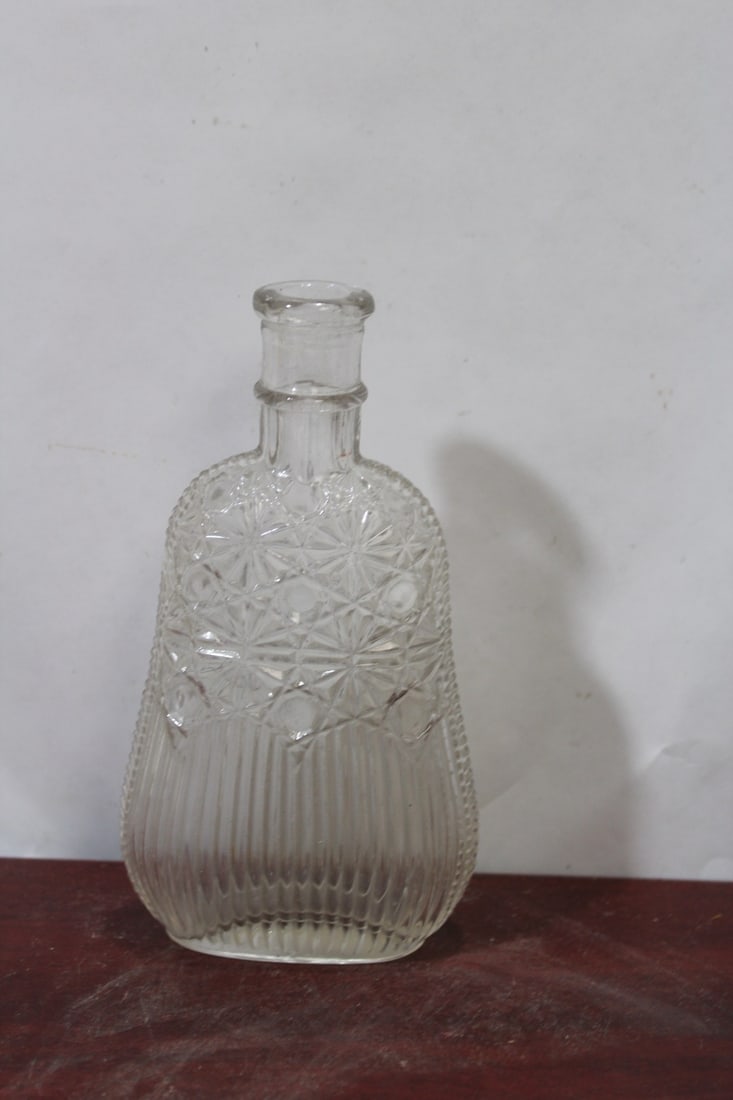 A Pressed Glass Flask for Spirit - 2