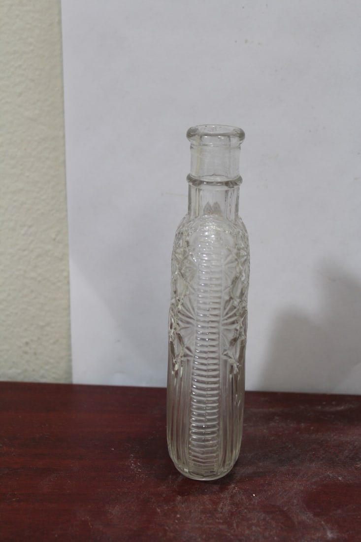 A Pressed Glass Flask for Spirit - 5