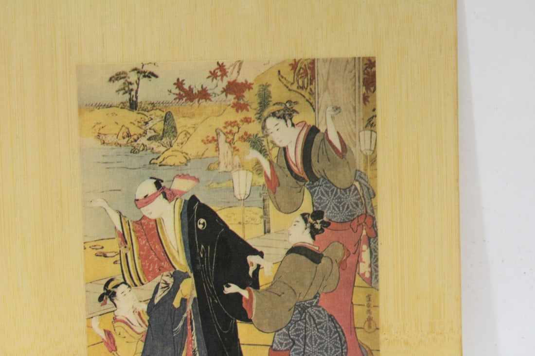 A Japanese Print on Bamboo Panel - 2