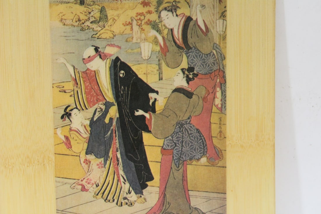 A Japanese Print on Bamboo Panel - 3