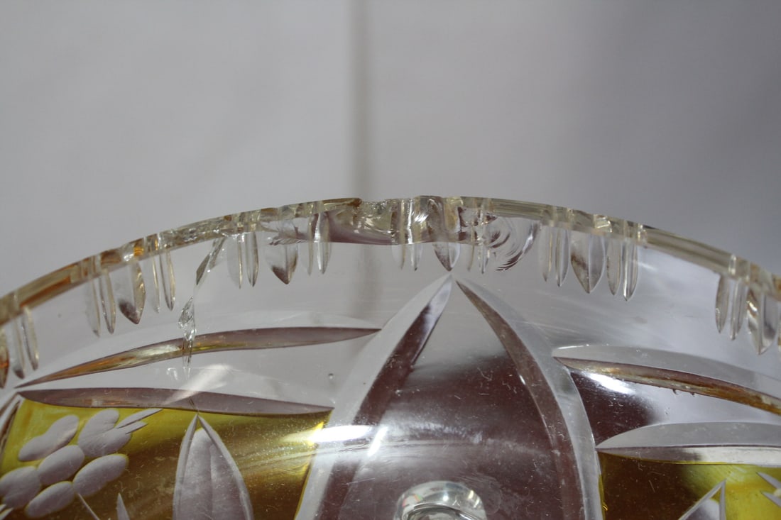 Set of 3 Cut Glass Footed Bowl - 13